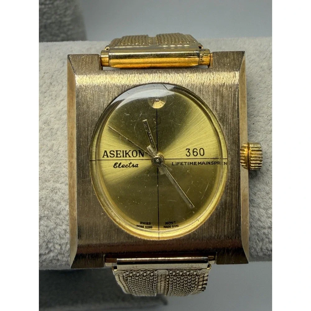 Aseikon Electra 360 Manual Wind Mens Tank Watch 31MM 8